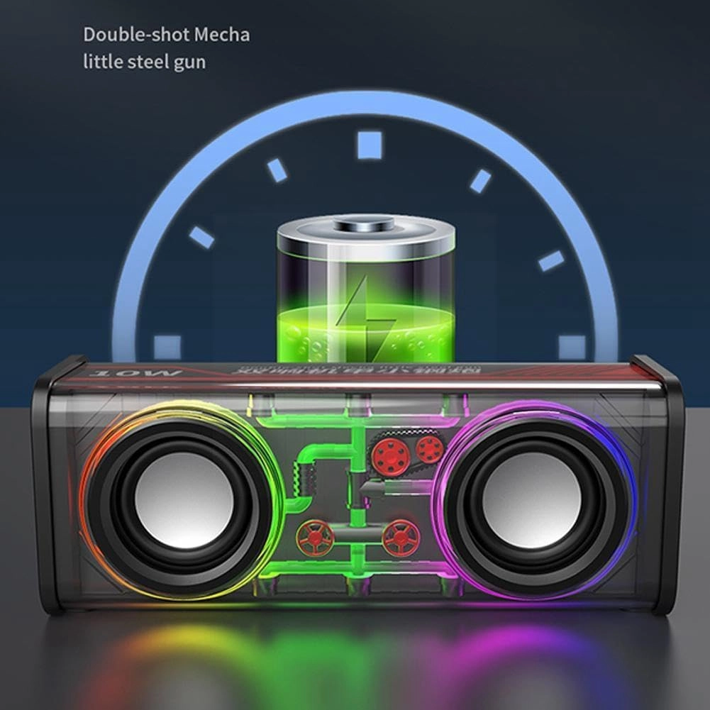 اسپیکر شارژی جیبی قابل حمل RGB دار 3 بلندگو مدل V8