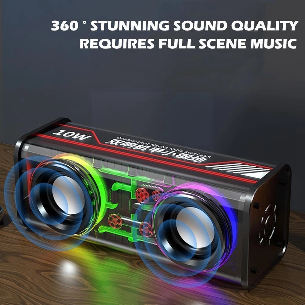 اسپیکر شارژی جیبی قابل حمل RGB دار 3 بلندگو مدل V8
