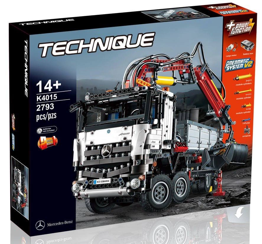 لگو کامیون و جرثقیل بنز اکتروس کنترلی 2793 قطعه مدل Mercedes-Benz Arocs Technic 4015