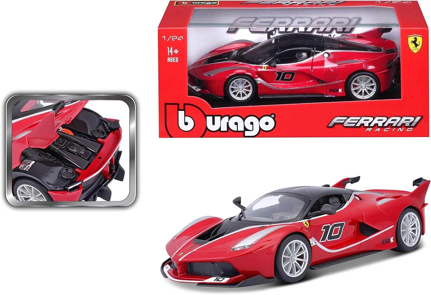 ماکت ماشین فلزی فراری مدل لافراری برند بوراگو Ferrari Fxx K Burago 1/24
