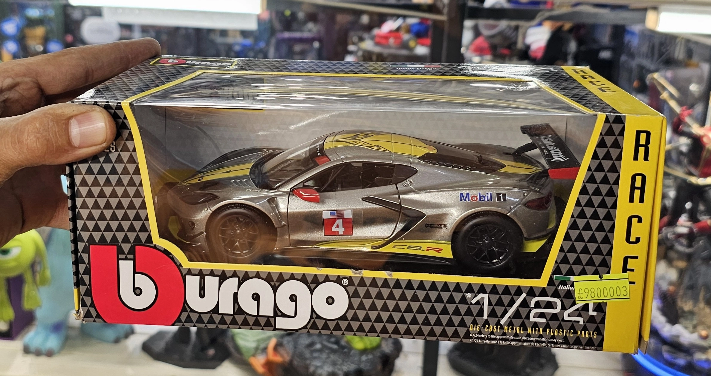 ماکت ماشین فلزی شورولت مدل کورت برند بوراگو Chevrolet corvette c8.r  Burago 1/24