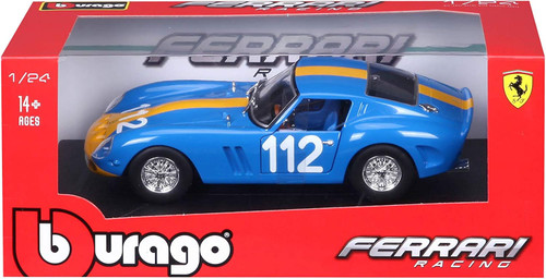 ماکت ماشین فلزی فراری 250 جی تی او برند بوراگو Ferrari 250 GTO Burago 1/24