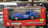 ماکت ماشین فلزی فراری 250 جی تی او برند بوراگو Ferrari 250 GTO Burago 1/24