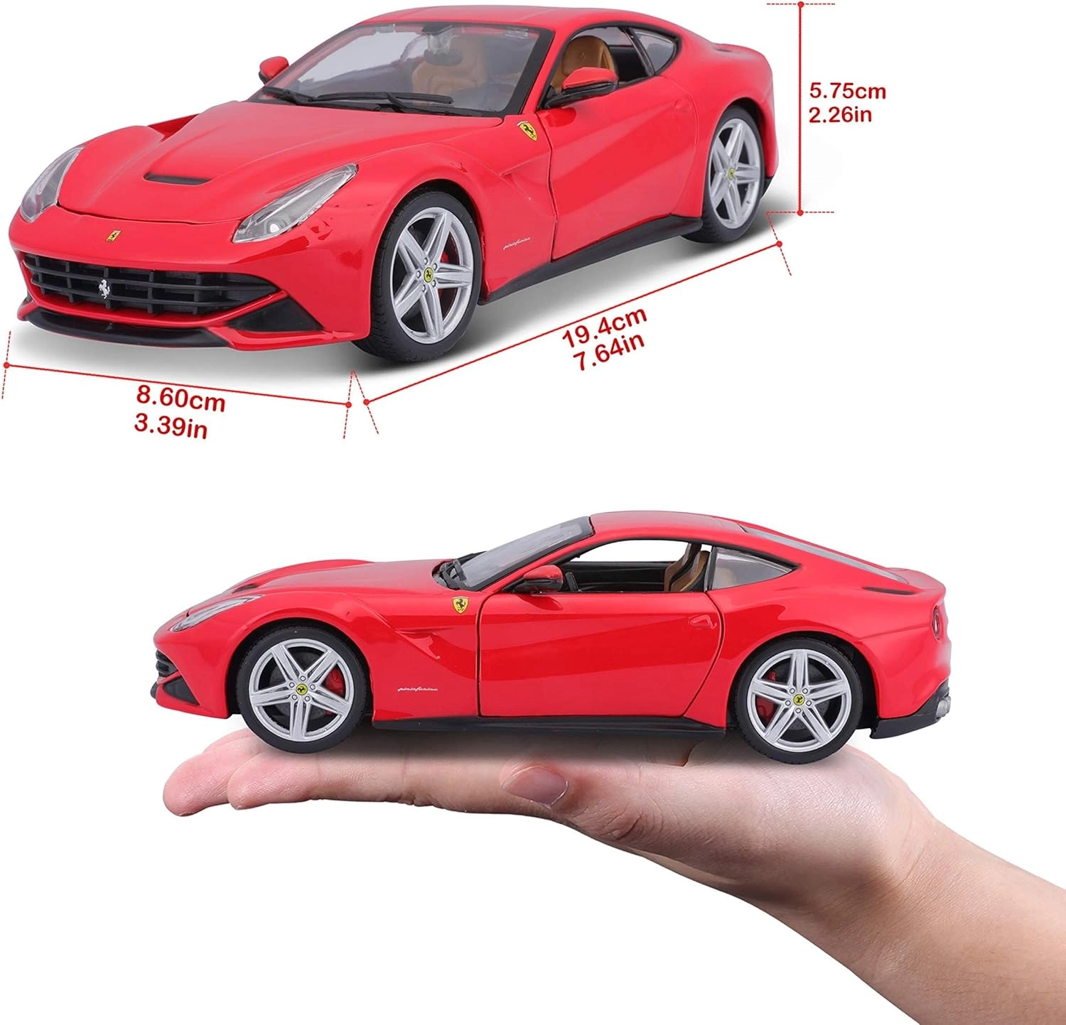 ماکت ماشین فلزی فراری اف 12 برلینتا برند بوراگو Ferrari F12 Berlinetta Burago 1/24