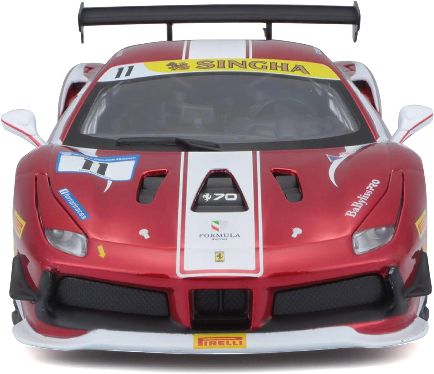 ماکت ماشین فلزی فراری 488 چلنج برند بوراگو Ferrari 488 Challenge Formula Racing Burago 1/24