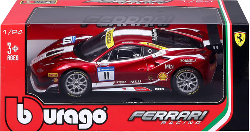 ماکت ماشین فلزی فراری 488 چلنج برند بوراگو Ferrari 488 Challenge Formula Racing Burago 1/24