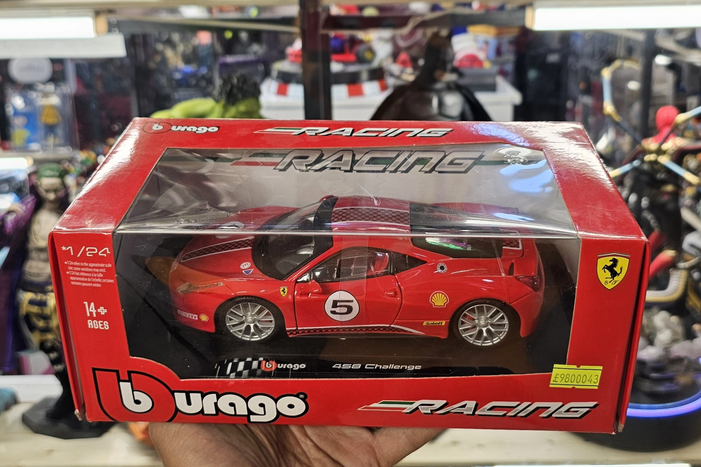 ماکت ماشین فلزی فراری 458 چلنج برند بوراگو Ferrari 458 Challenge Burago 1/24