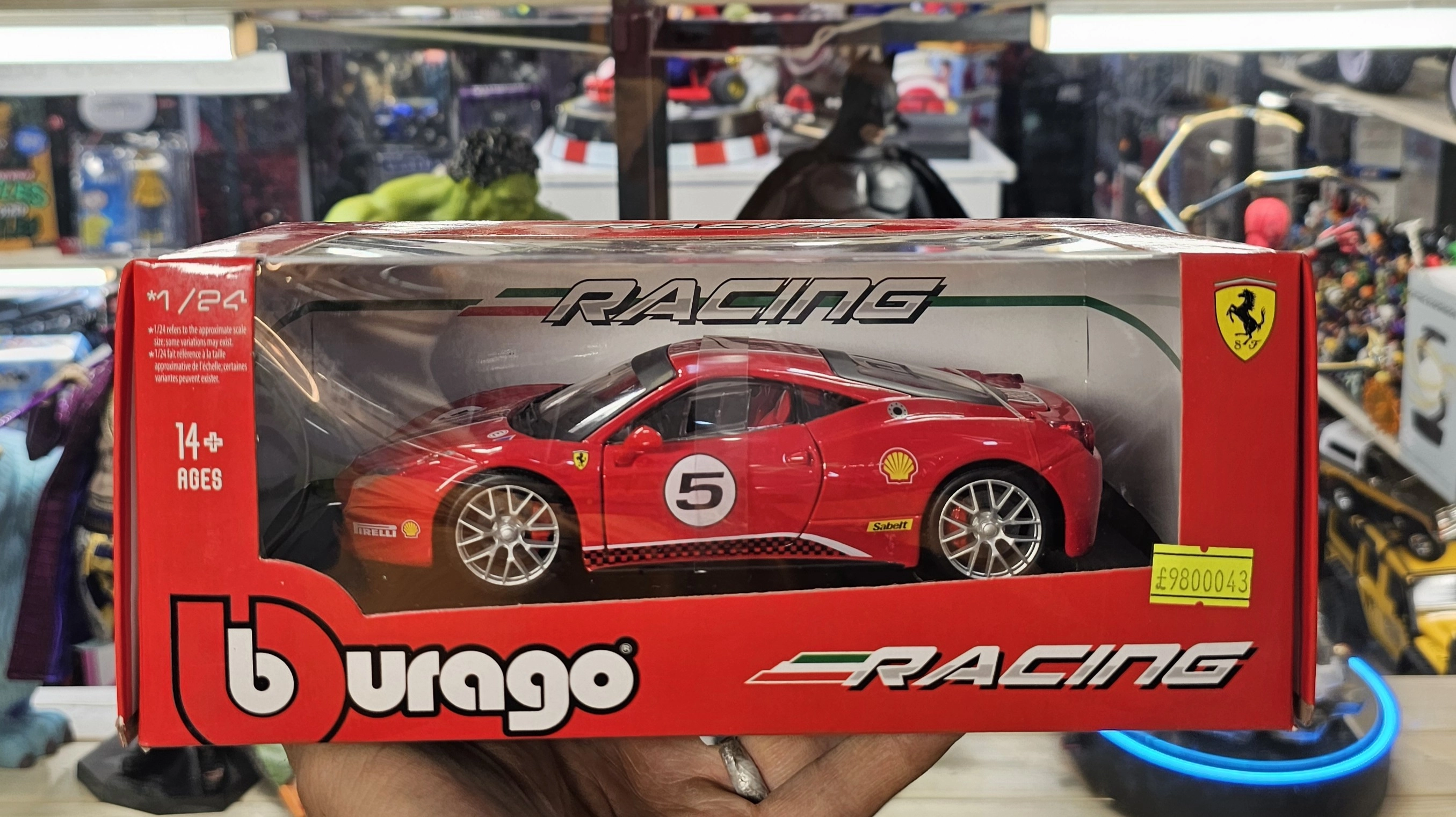 ماکت ماشین فلزی فراری 458 چلنج برند بوراگو Ferrari 458 Challenge Burago 1/24