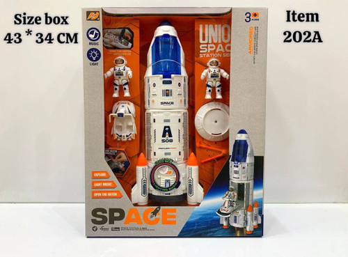 اسباب بازی موشک فضاپیما شاتل همراه با فضانورد دودزا مدل 202