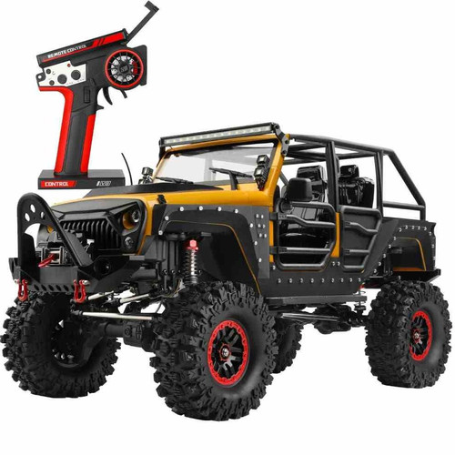 ماشین کنترلی آفرود جیپ صخره نورد با قابلیت نصب وینچ قرمز مقیاس 1/10 مدل Wltoys 104026