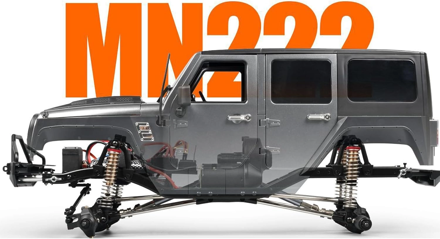 ماشین کنترلی آفرود صخره نورد جیپ مقیاس 1/10 فلزی MN MODELS MN222