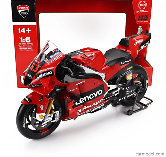 ماکت موتور دوکاتی موتو جی پی جک میلر مقیاس 1/6 برند مایستو مدل Ducati MotoGP Jack Miller Maisto 1/6