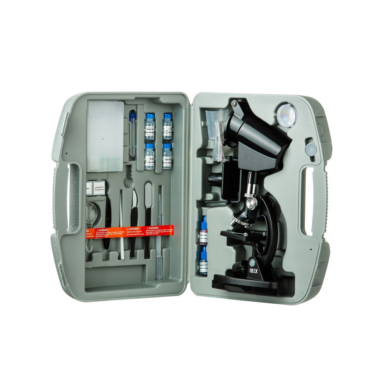 میکروسکوپ آموزشی ایبکس با بزرگنمایی 1200 فلزی مدل Zoom Box Vision 48