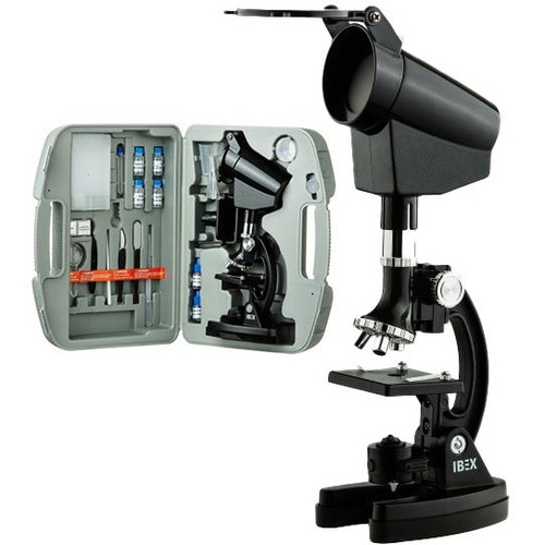 میکروسکوپ آموزشی ایبکس با بزرگنمایی 1200 فلزی مدل Zoom Box Vision 48