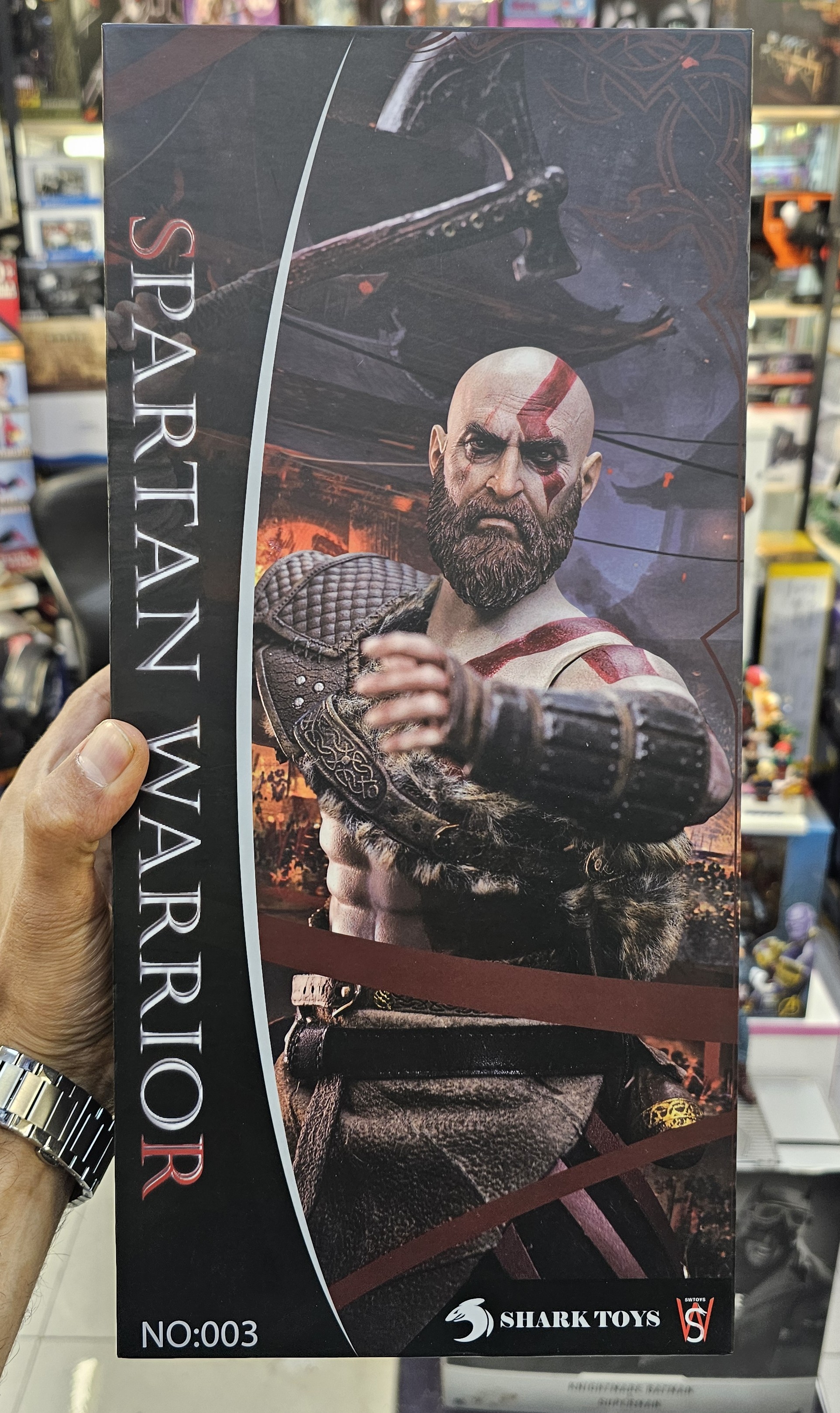 اکشن فیگور کریتوس خدای جنگ برند شارک توی ghost of sparta Shark Toys 1/6
