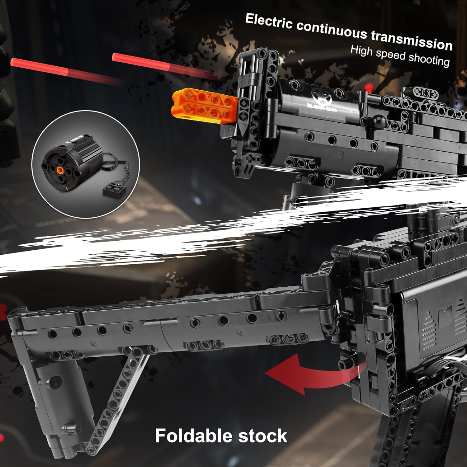 لگو تفنگ مسلسل ام پی 5 مولدکینگ 783 قطعه مدل Mouldking 14001 MP5