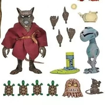 اکشن فیگور استاد لاکپشت نینجا اسپلینتر نکا مدل Ninja Turtle Splinter Neca