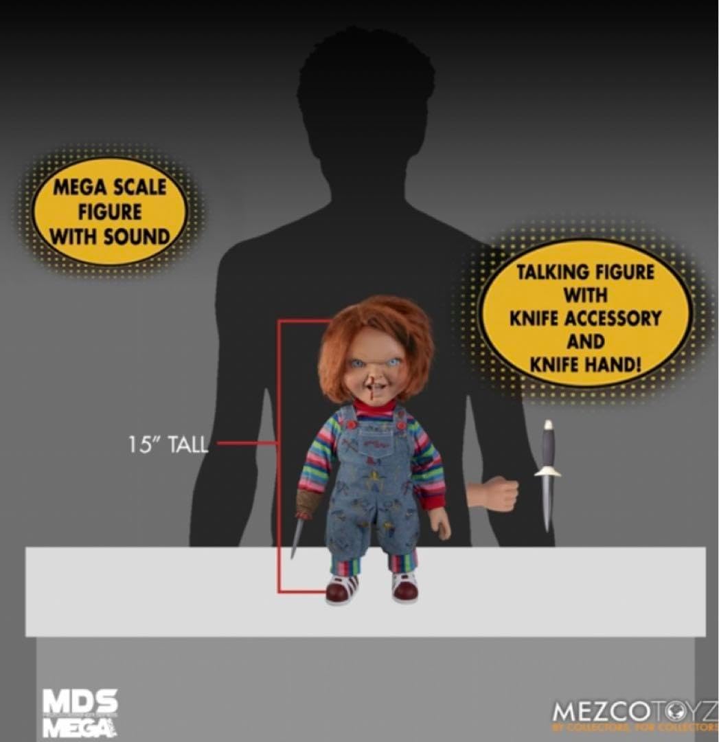 اکشن فیگور چاکی قسمت دوم برند مزکو 40 سانت سخنگو Child's Play 2 Chucky Mezco