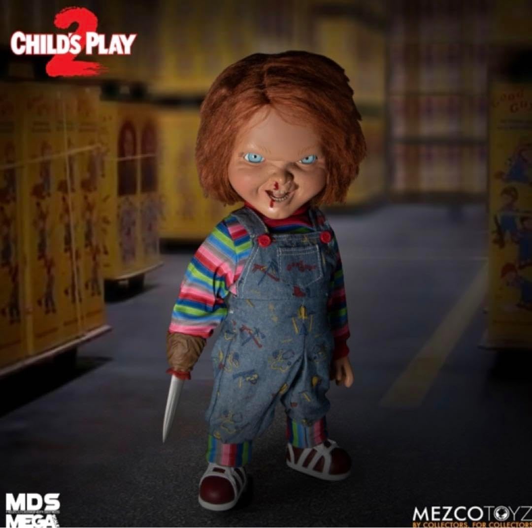 اکشن فیگور چاکی قسمت دوم برند مزکو 40 سانت سخنگو Child's Play 2 Chucky Mezco
