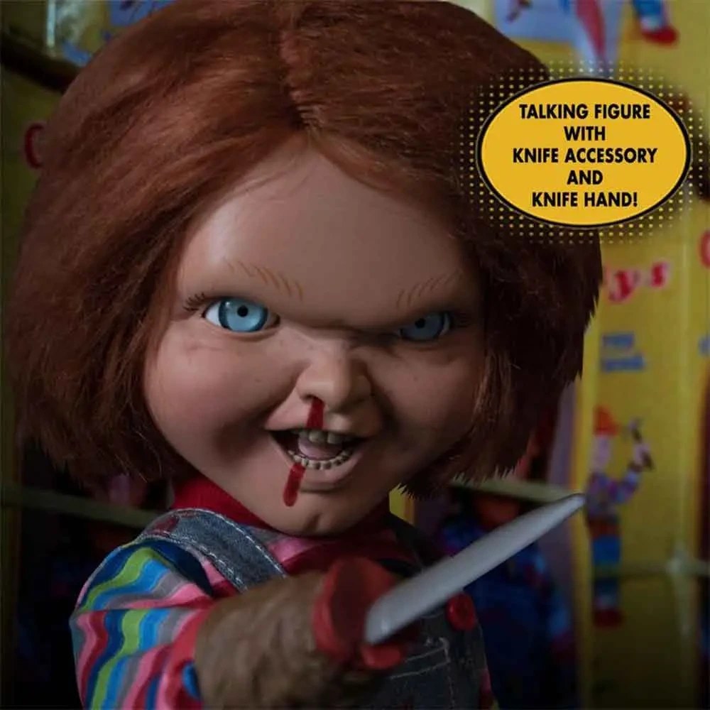 اکشن فیگور چاکی قسمت دوم برند مزکو 40 سانت سخنگو Child's Play 2 Chucky Mezco