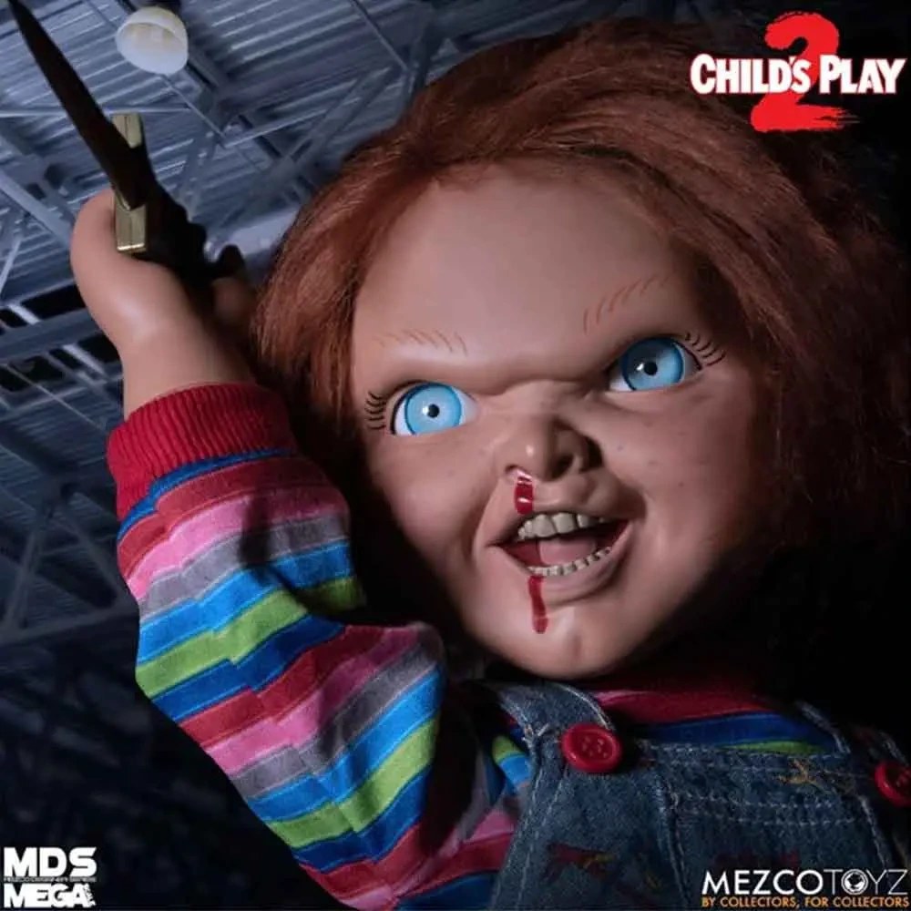 اکشن فیگور چاکی قسمت دوم برند مزکو 40 سانت سخنگو Child's Play 2 Chucky Mezco