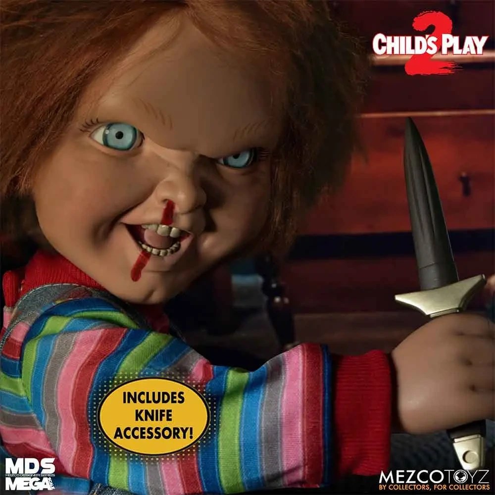 اکشن فیگور چاکی قسمت دوم برند مزکو 40 سانت سخنگو Child's Play 2 Chucky Mezco