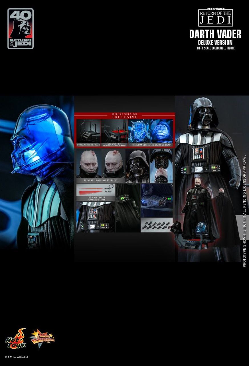 اکشن فیگور دارث ویدر جنگ ستارگان برند هات تویز دلوکس مدل Darth Vader Hot Toys Deluxe Version MMS700