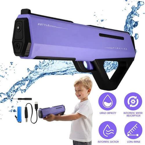 تفنگ آبپاش شارژی مکش دار 12 متر پرتاب مدل Water Battle Electric Water Gun B3