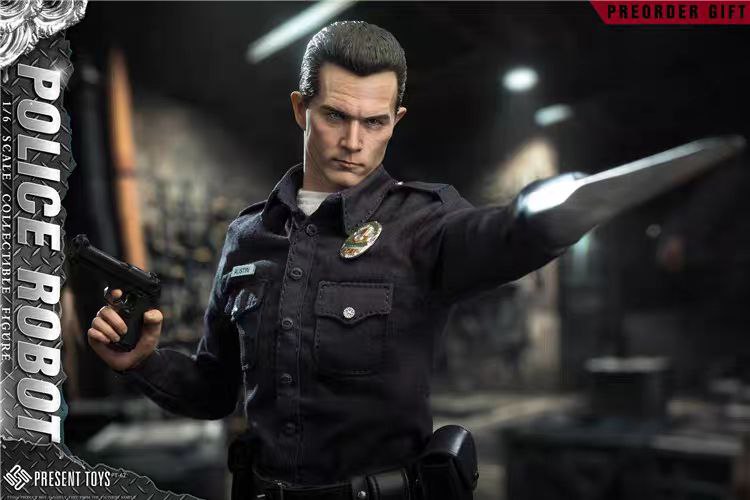 اکشن فیگور ترمیناتور تی 1000 مقیاس 1/6 مدل present toys Terminator T-1000 Police Robot