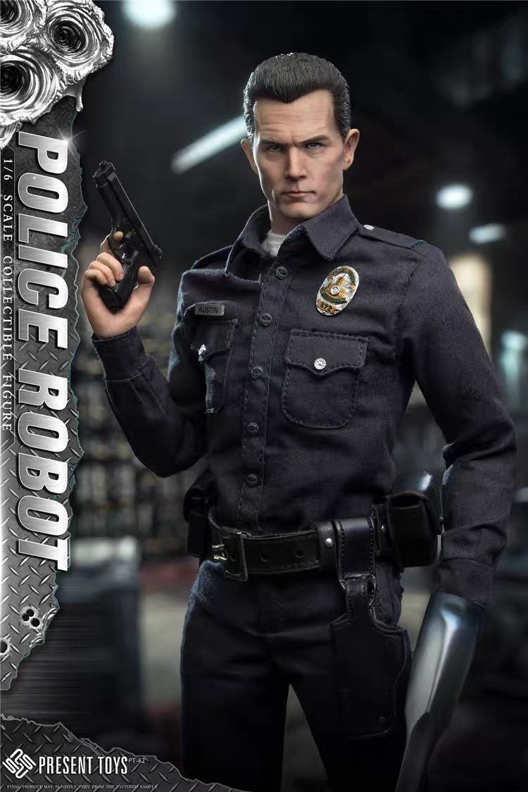 اکشن فیگور ترمیناتور تی 1000 مقیاس 1/6 مدل present toys Terminator T-1000 Police Robot