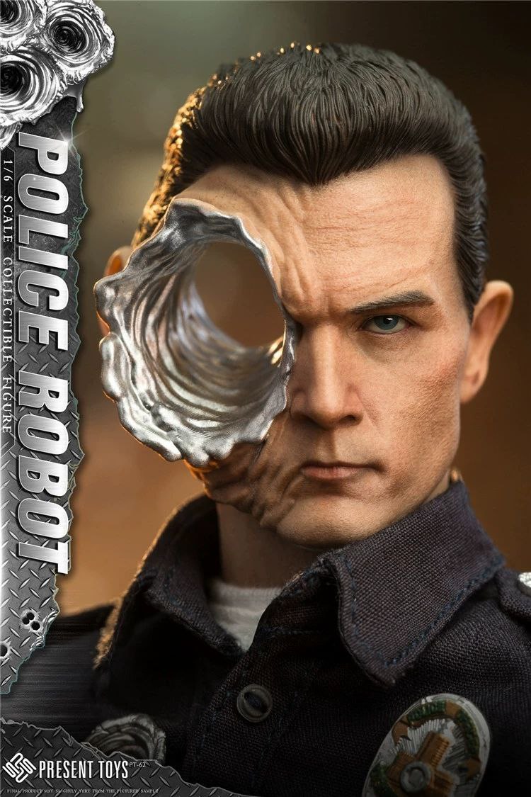 اکشن فیگور ترمیناتور تی 1000 مقیاس 1/6 مدل present toys Terminator T-1000 Police Robot