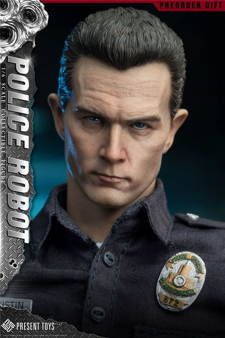 اکشن فیگور ترمیناتور تی 1000 مقیاس 1/6 مدل present toys Terminator T-1000 Police Robot