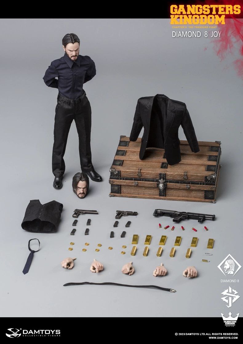 اکشن فیگور جان ویک 1/6 مدل Gangsters Kingdom The Treasure Fight john wick damtoys