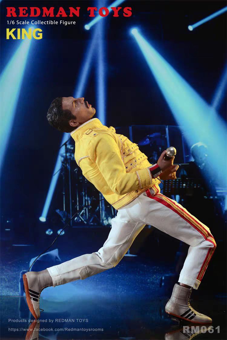 اکشن فیگور فردی مرکوری 1/6 مدل Maniacs Rock Freddie Mercury King Redman Toys