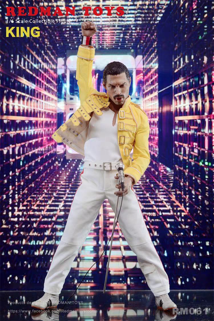 اکشن فیگور فردی مرکوری 1/6 مدل Maniacs Rock Freddie Mercury King Redman Toys