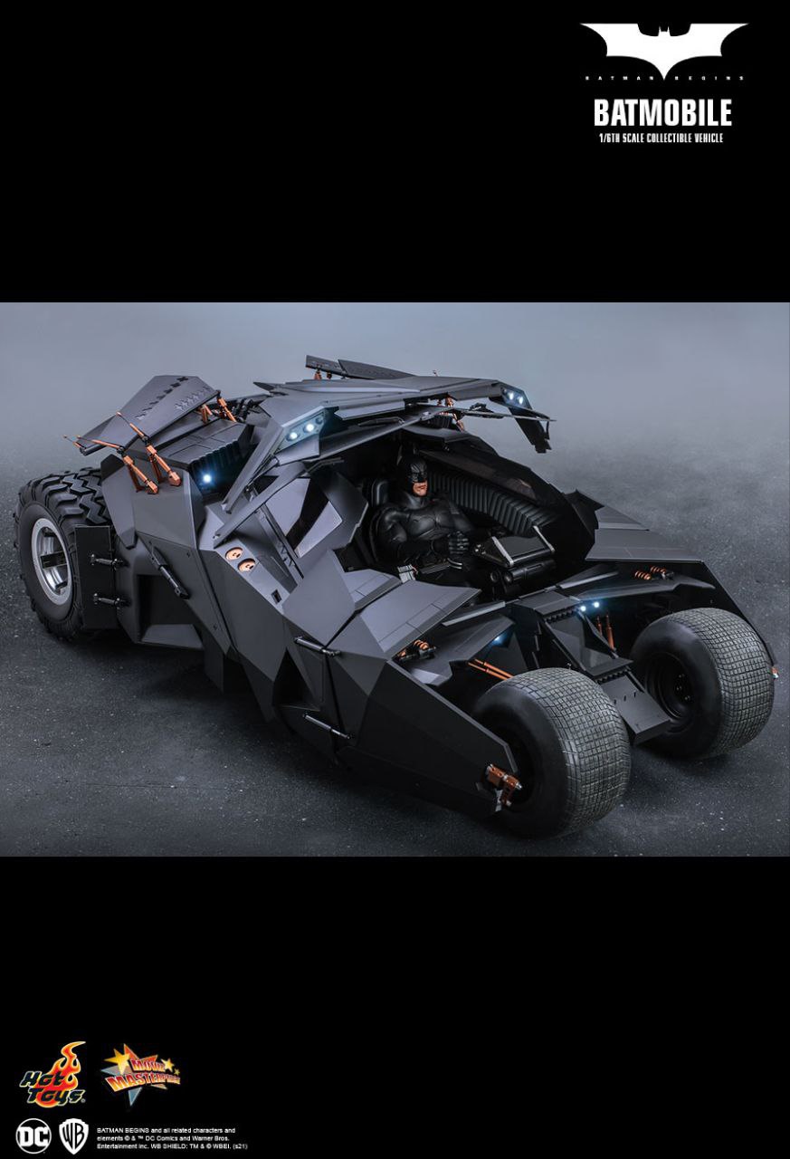 بتموبیل سه گانه دارک نایت قسمت بتمن بیگینز هات تویز مدل BATMOBILE THE DARK KNGHIT TRILOGYBATMAN BEGINS HOT TOYS