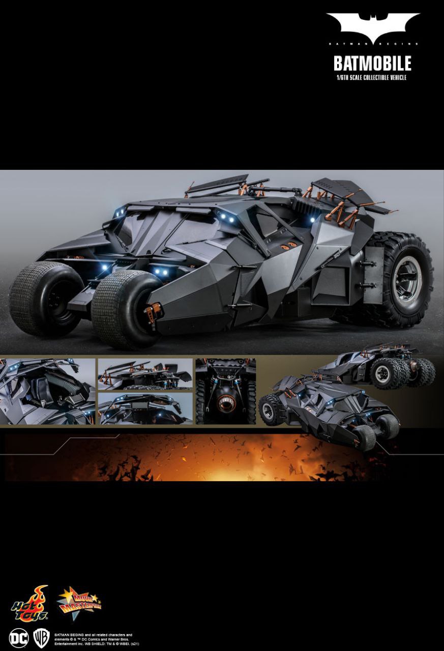 بتموبیل سه گانه دارک نایت قسمت بتمن بیگینز هات تویز مدل BATMOBILE THE DARK KNGHIT TRILOGYBATMAN BEGINS HOT TOYS