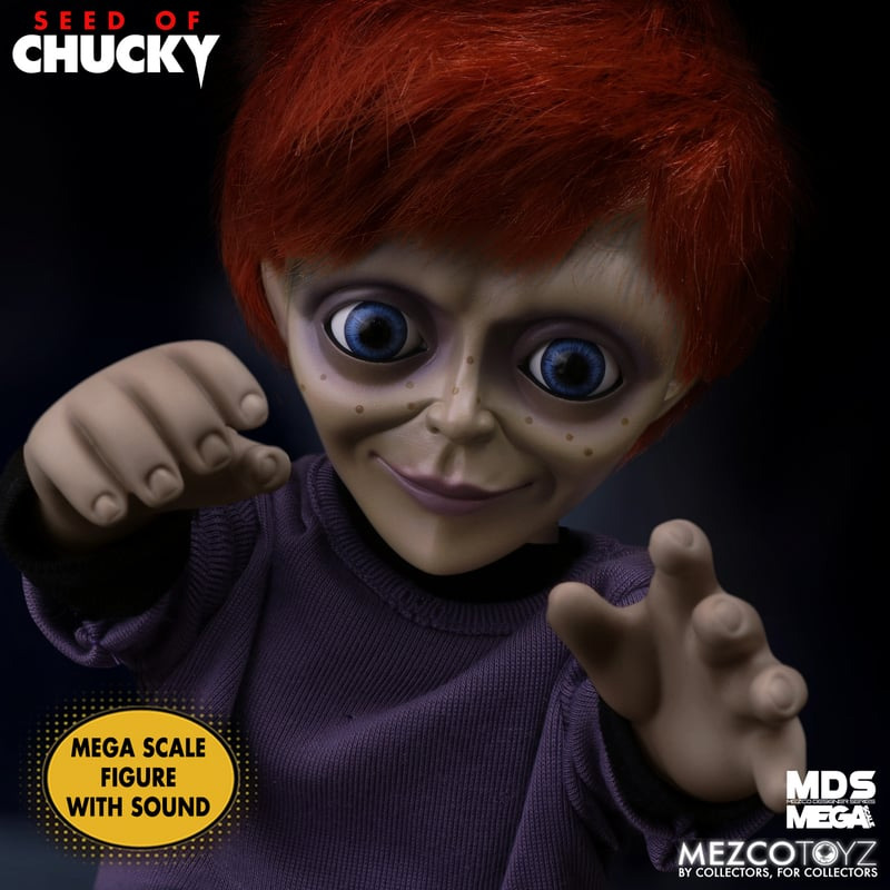 اکشن فیگور چاکی قسمت 5 سخنگو 45 سانت مزکو مدل Childs Play 5 : Seed Of Chucky Glen Mezco Toys