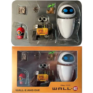 اکشن فیگور وال ای و ایو پک دوتای همراه اکسسوری مدل Wall-E Action Figure