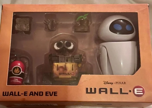 اکشن فیگور وال ای و ایو پک دوتای همراه اکسسوری مدل Wall-E Action Figure