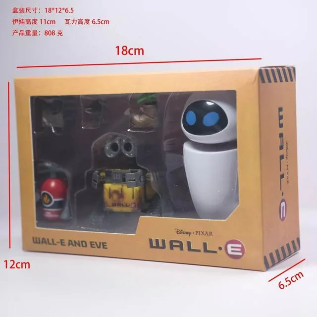 اکشن فیگور وال ای و ایو پک دوتای همراه اکسسوری مدل Wall-E Action Figure