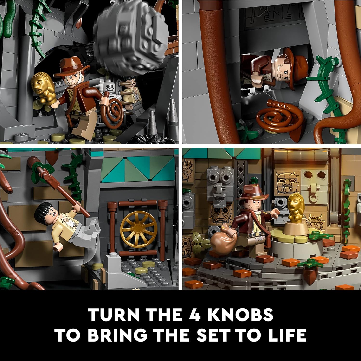 لگو معبد ایندیاناجونز ایدول 1545 قطعه مدل Lego Temple of the Golden Idol Indiana Jones 77015