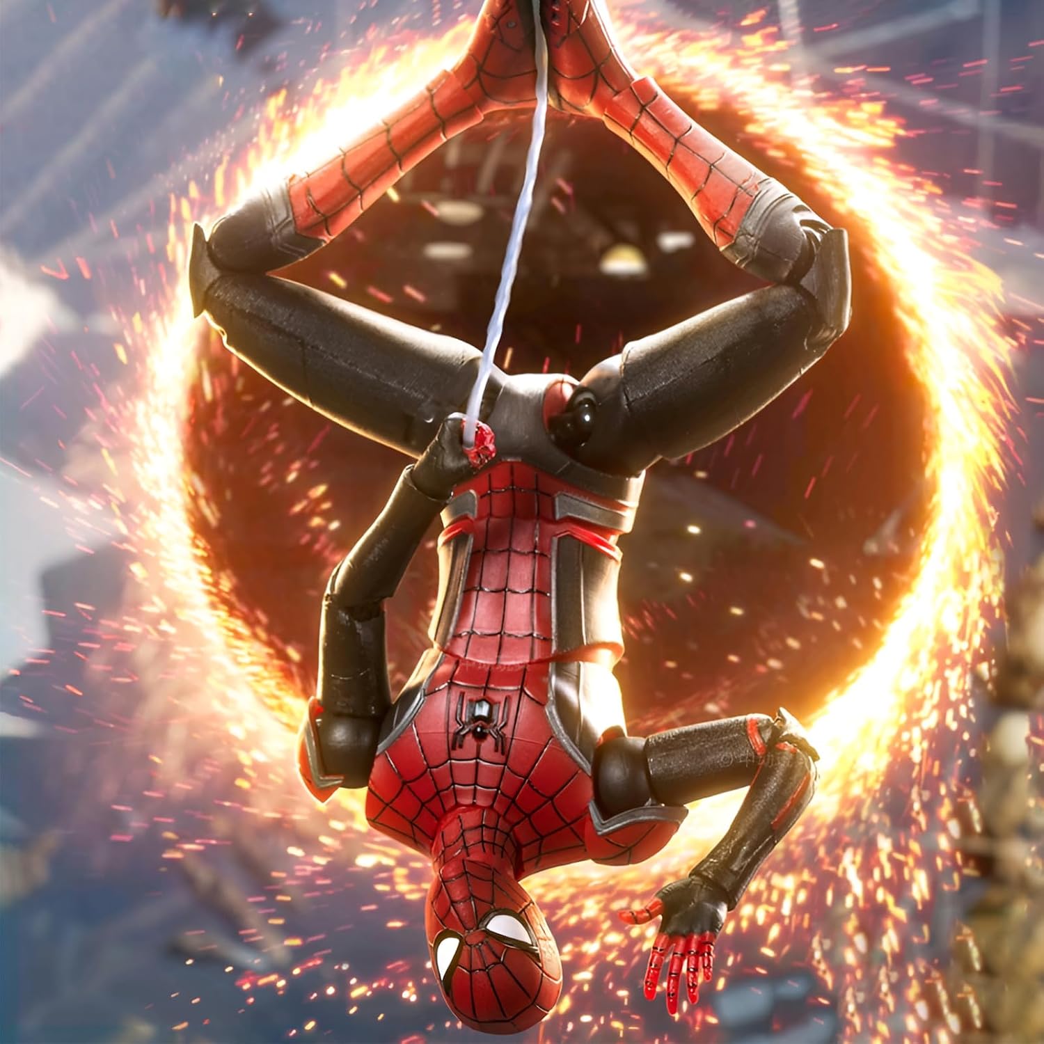 اکشن فیگور اسپایدرمن 18 سانت برند زد دی تویز مدل No Way Home Spiderman Upgraded Suit ZD TOYS