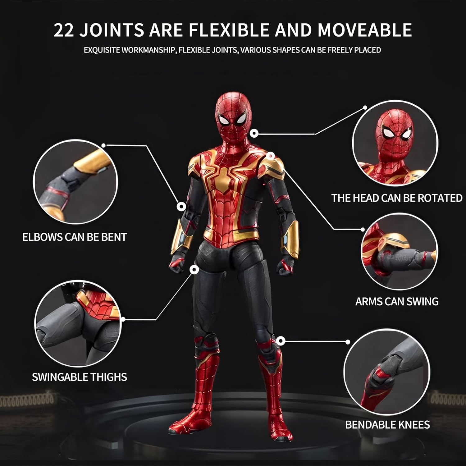 اکشن فیگور اسپایدرمن 18 سانت برند زد دی تویز مدل No Way Home Spiderman Integrated Suit ZD TOYS