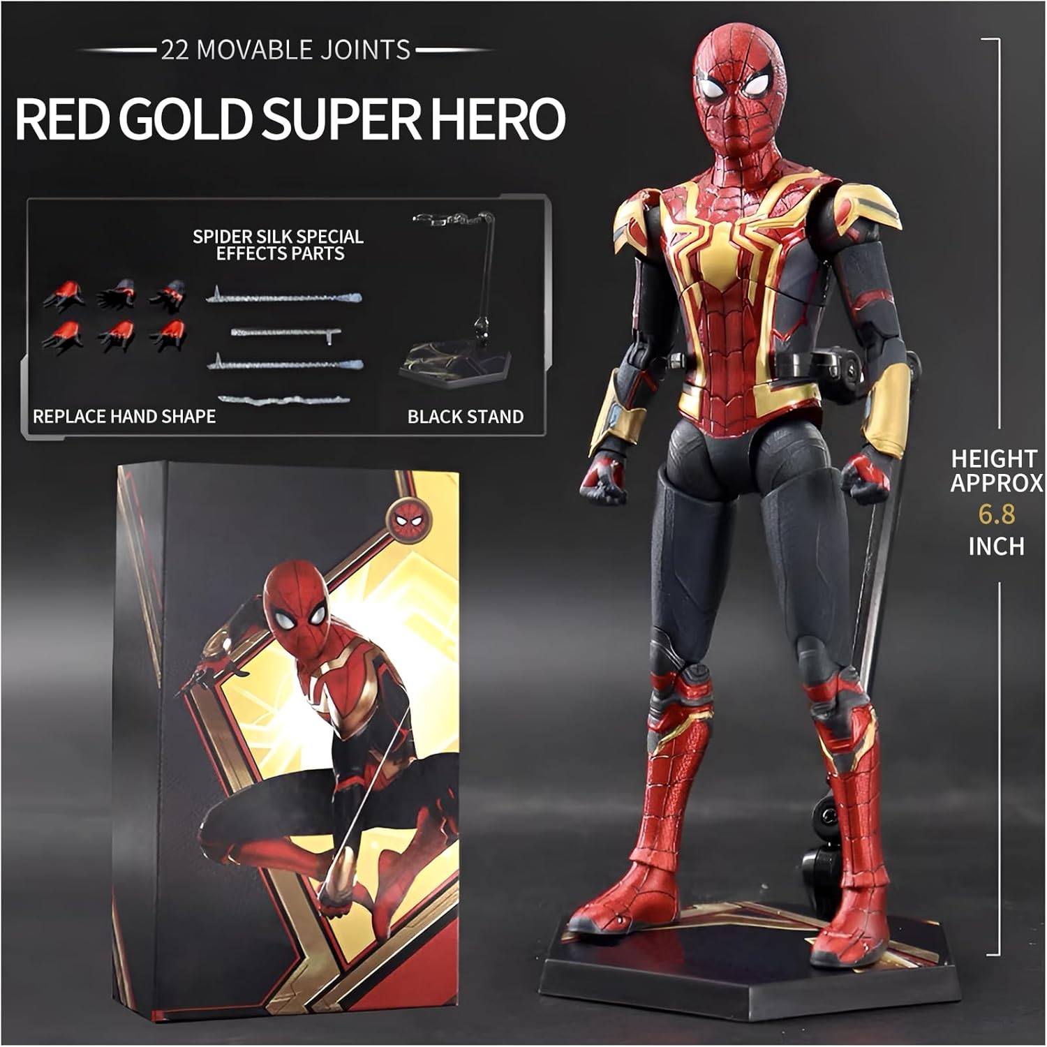 اکشن فیگور اسپایدرمن 18 سانت برند زد دی تویز مدل No Way Home Spiderman Integrated Suit ZD TOYS