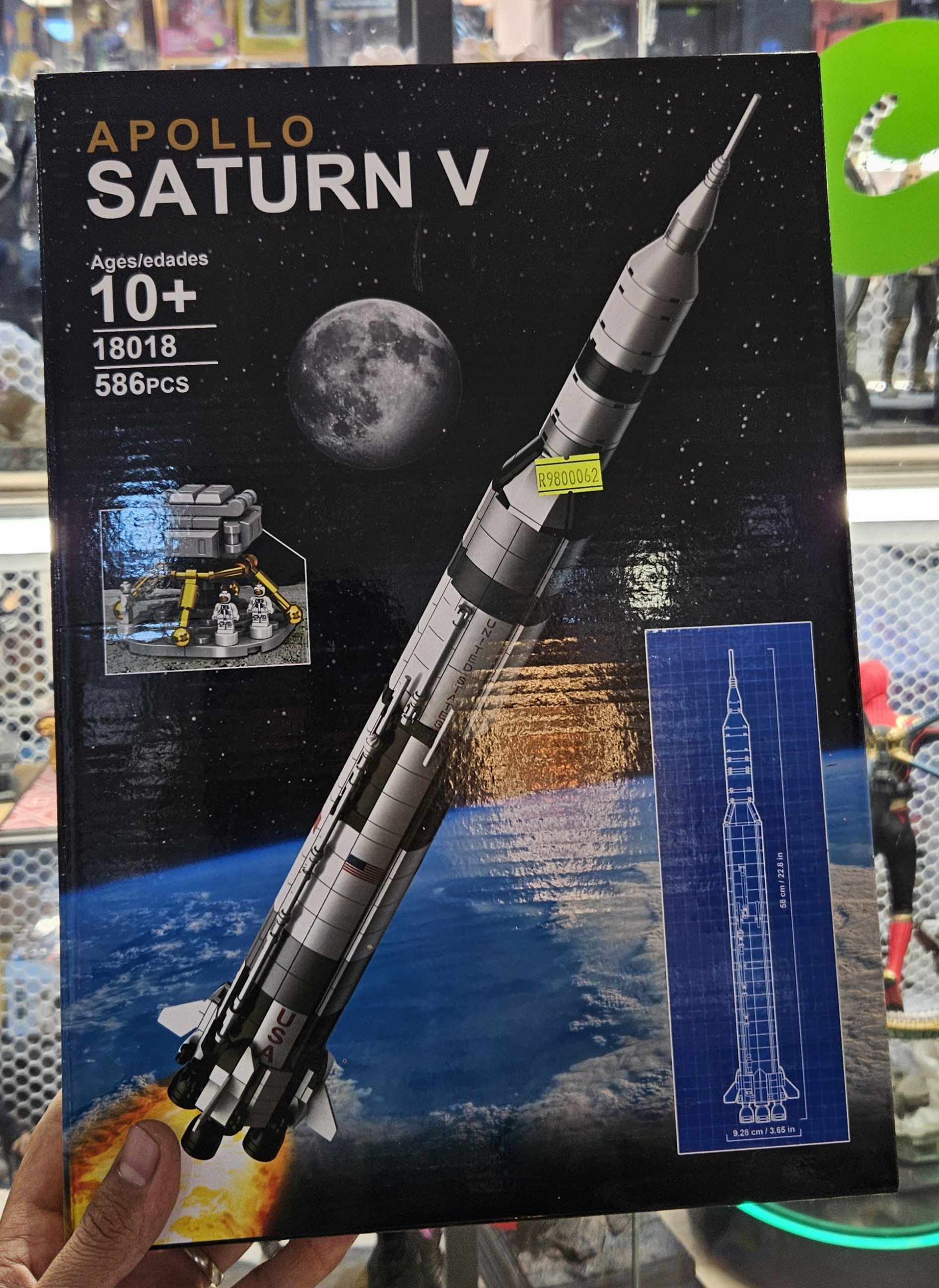 لگو موشک ناسا آپولو ساترن وی 586 قطعه مدل NASA Apollo Saturn V 18018