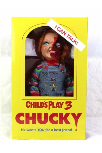 اکشن فیگور چاکی قسمت سوم برند مزکو 40 سانت سخنگو Child's Play 3 Chucky Mezco