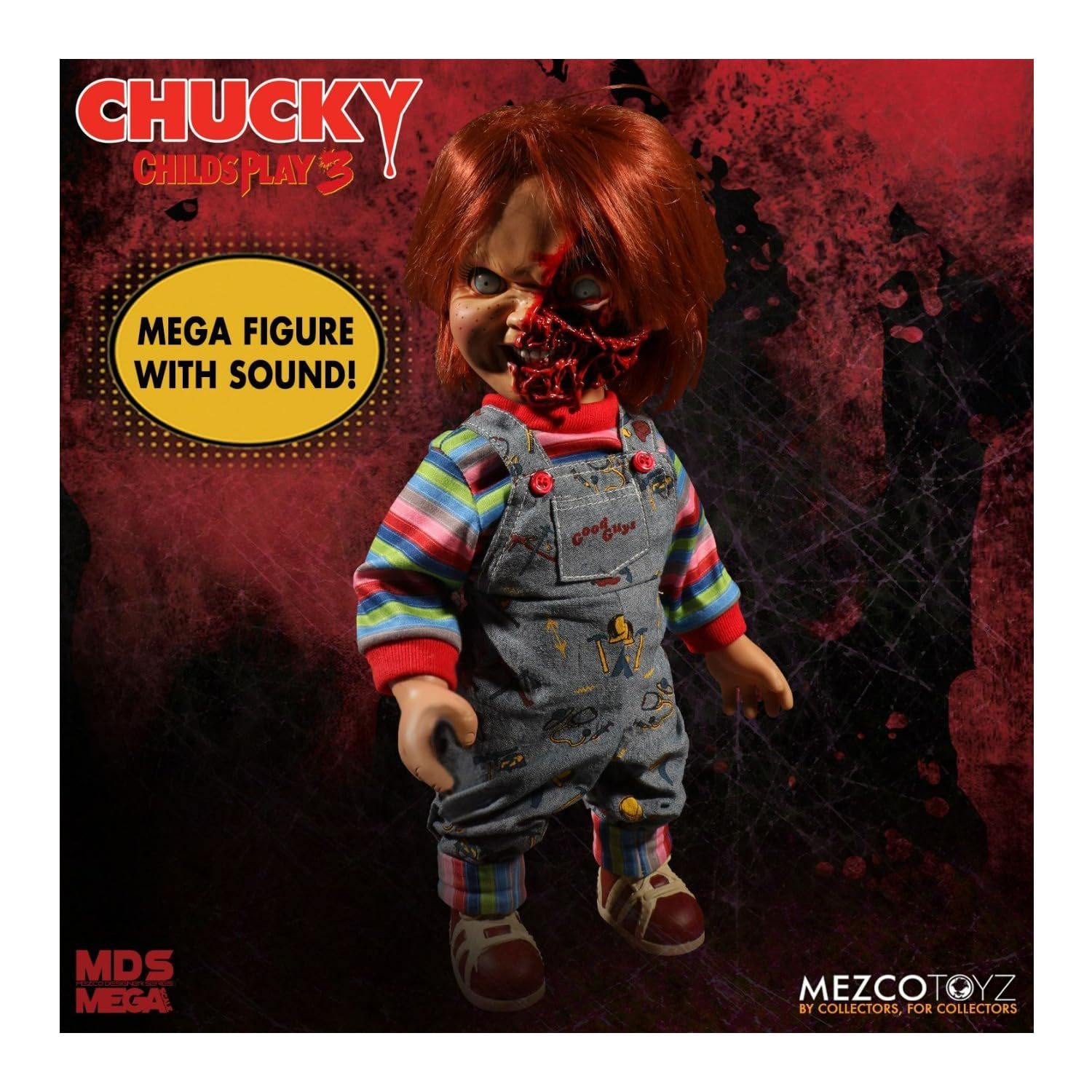اکشن فیگور چاکی قسمت سوم برند مزکو 40 سانت سخنگو Child's Play 3 Chucky Mezco