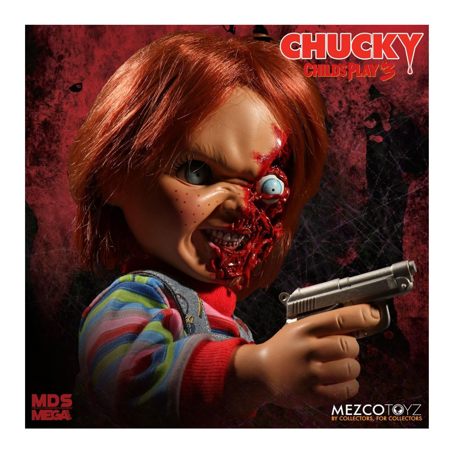 اکشن فیگور چاکی قسمت سوم برند مزکو 40 سانت سخنگو Child's Play 3 Chucky Mezco