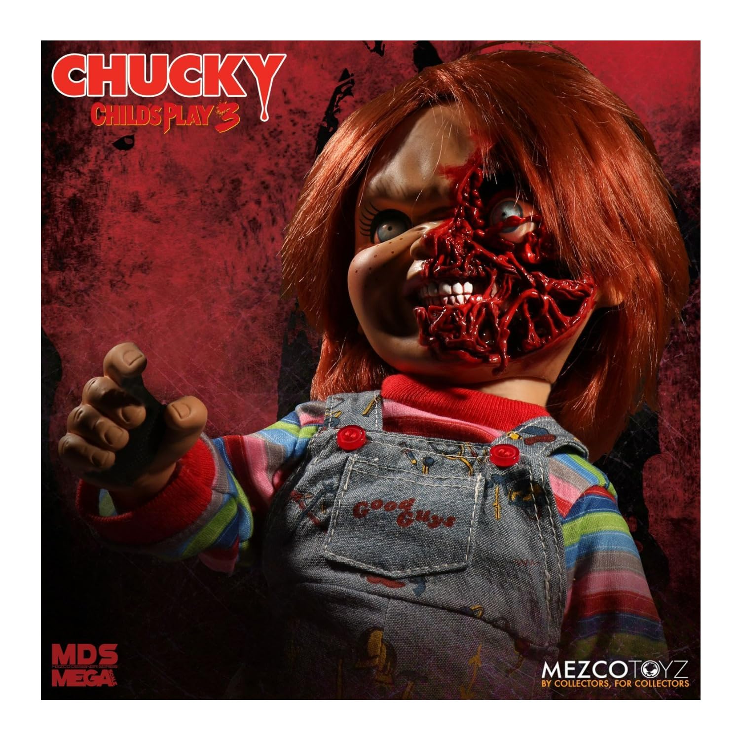 اکشن فیگور چاکی قسمت سوم برند مزکو 40 سانت سخنگو Child's Play 3 Chucky Mezco